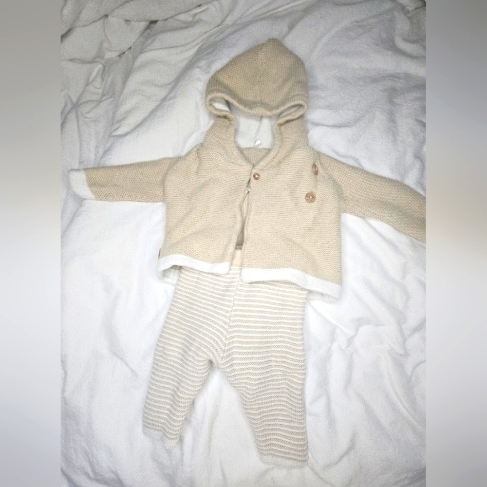 0 to 3 months tan baby outfit by Rock a Bye Baby Boutique